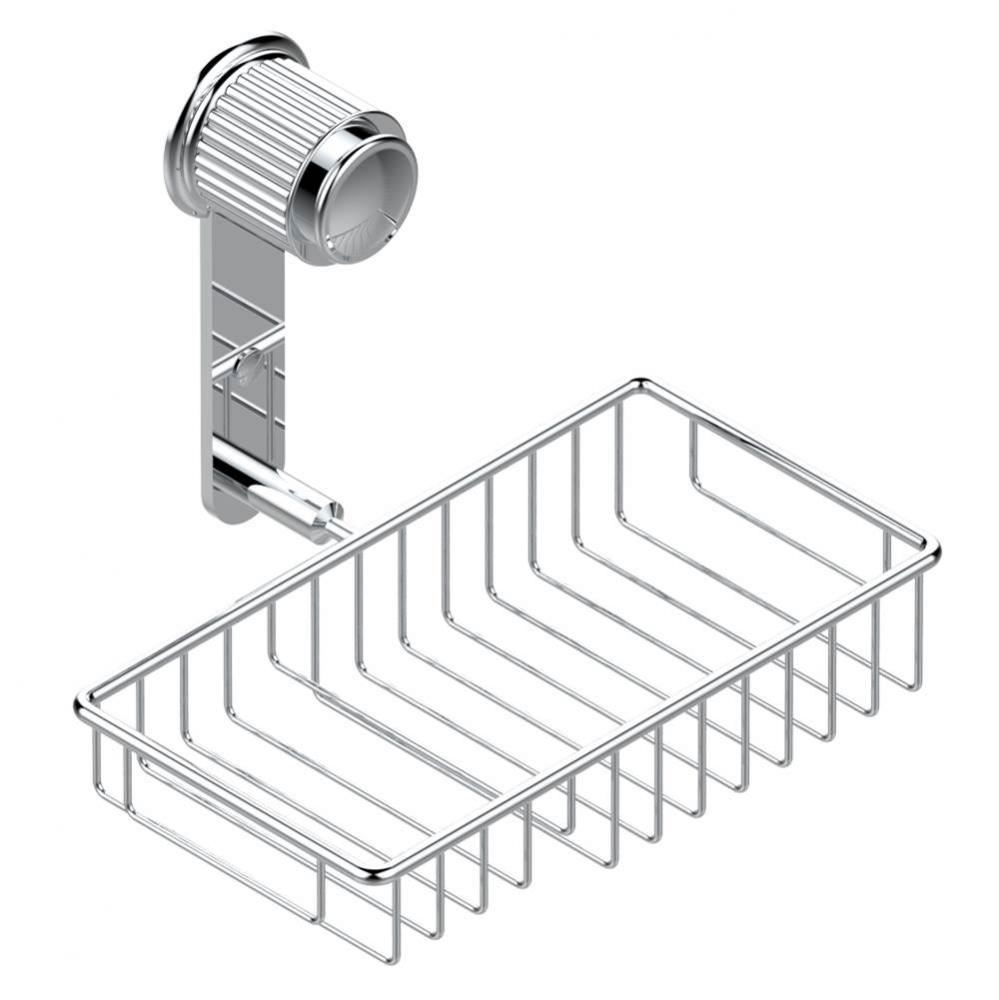 Soap and sponge holder, wall mounted