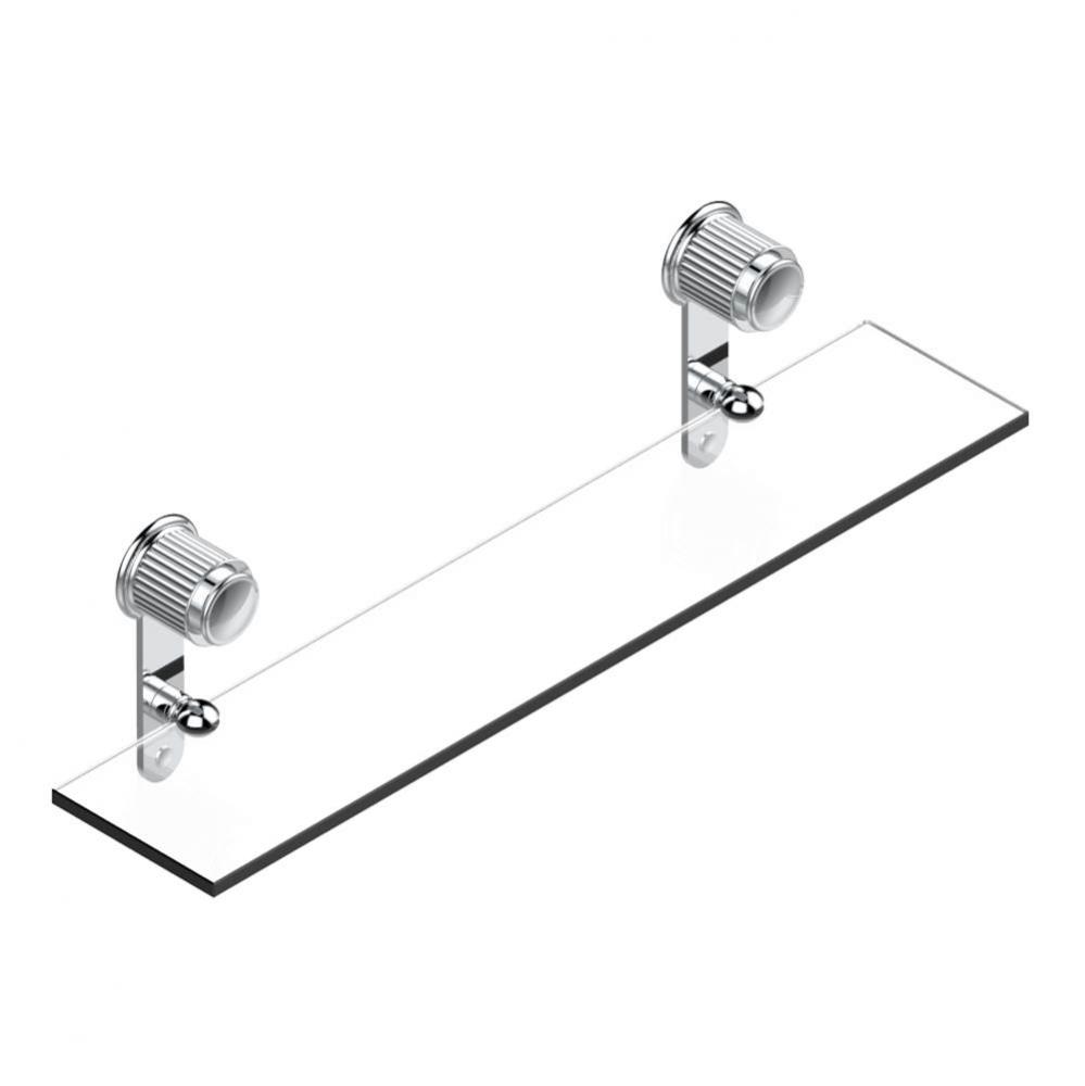 Glass shelf with brackets