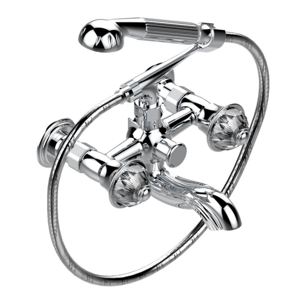 E53-13B/US - Exposed Tub Filler With Cradle Handshower Wall Mounted