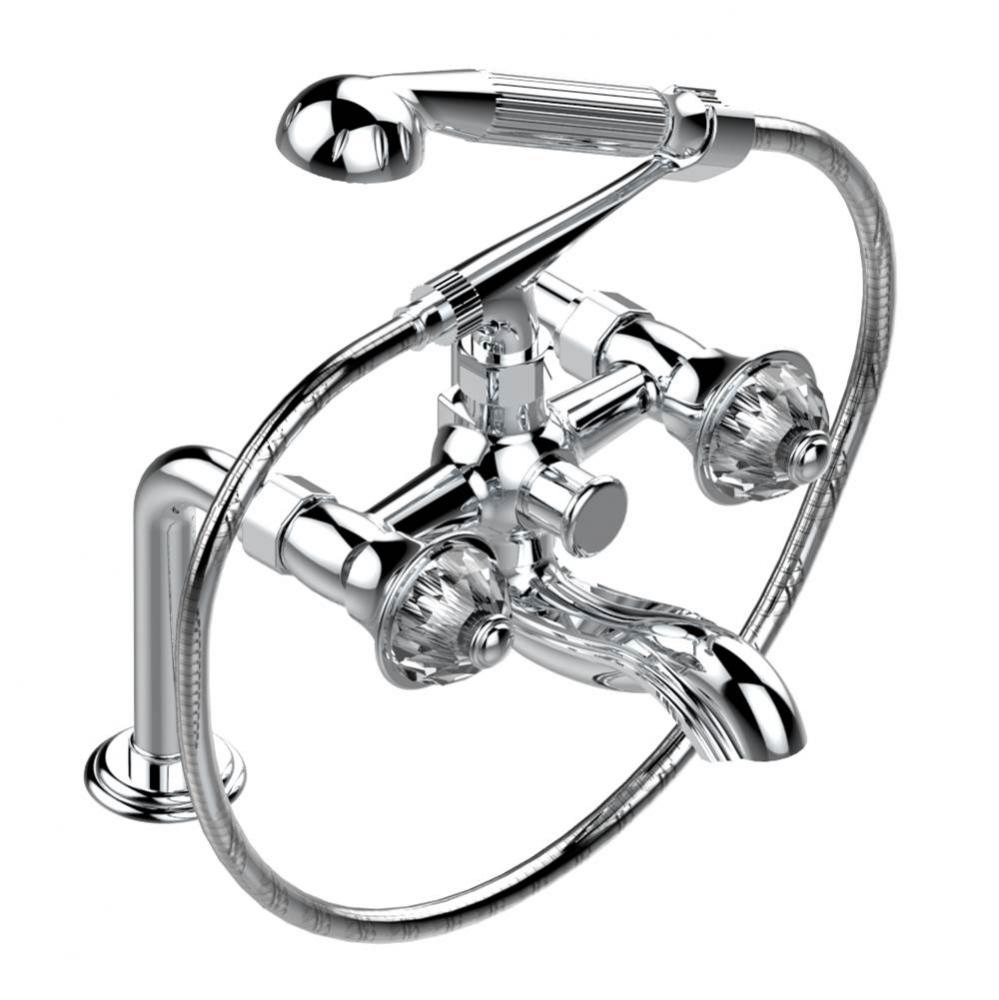E53-13G/US - Exposed Tub Filler With Cradle Handshower Deck Mounted
