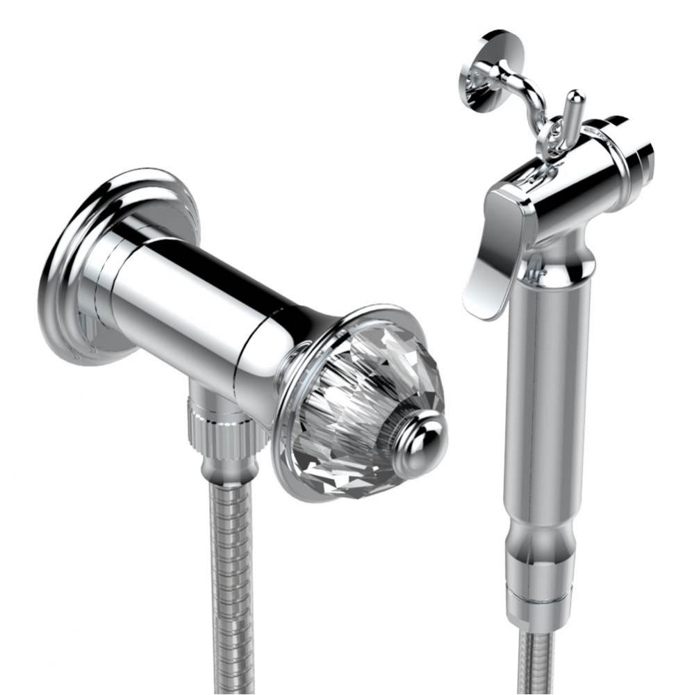 E53-5840/8US - Handheld Spray Bidet With Hose Elbow/Hook