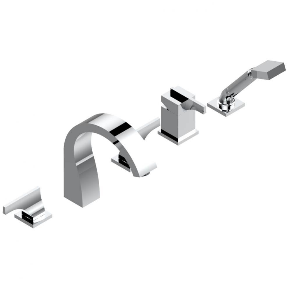 G04-1122M/US - Deck Mounted 2 Valves Roman Tub Set With Handspray And Mixing Valve - Model For Lev