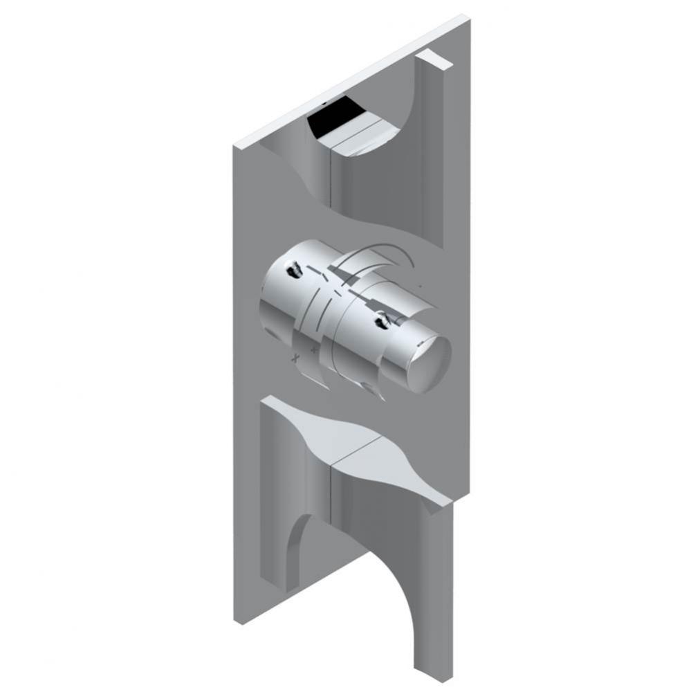 Trim for THG thermostatic valve 2 volume controls, rough part supplied with fixing box ref. 5 400A