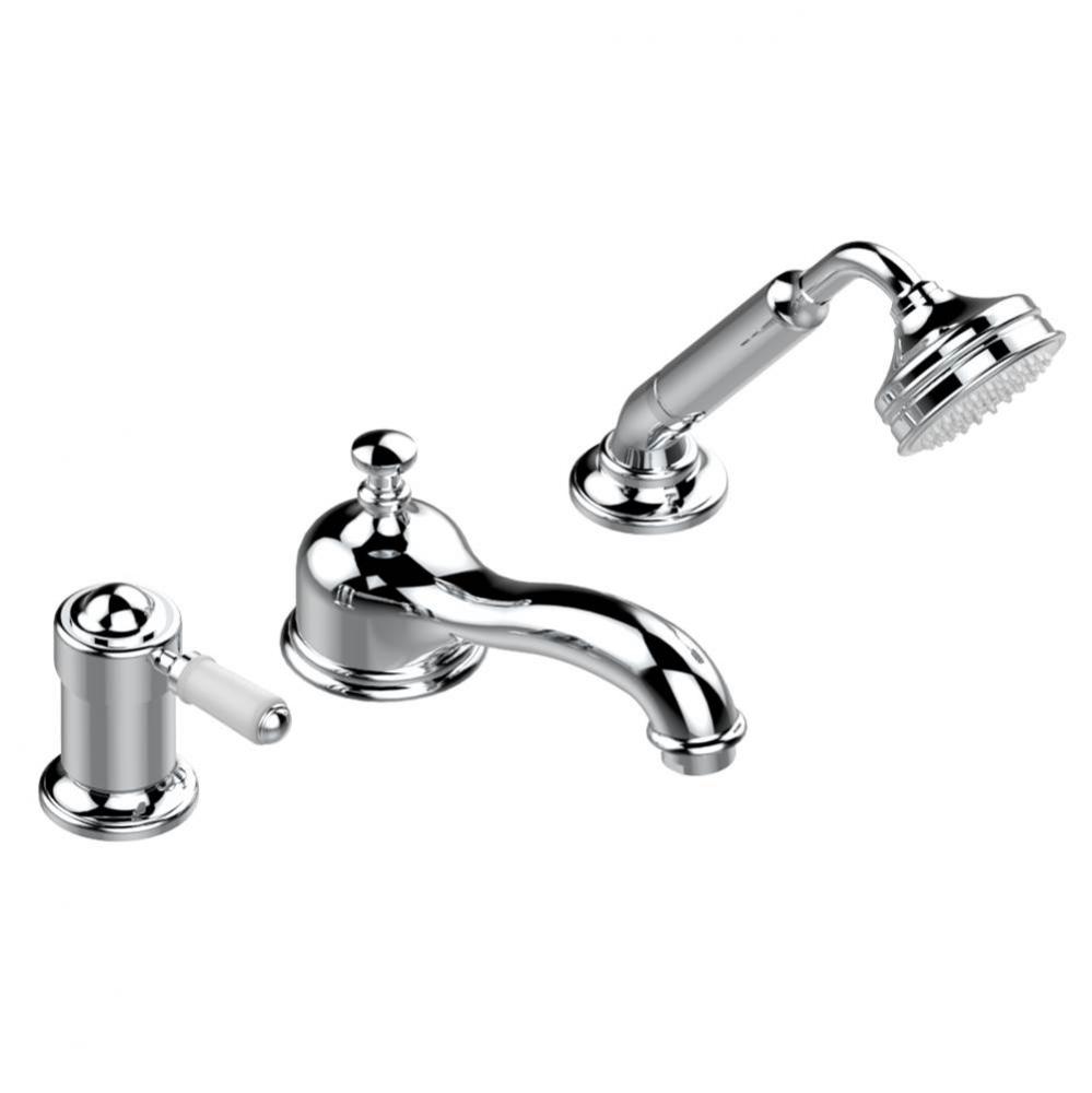 G08-113BGUS - Deck Mounted Tub Filler Single Control With Diverter Spout And Handshower 3/4'&