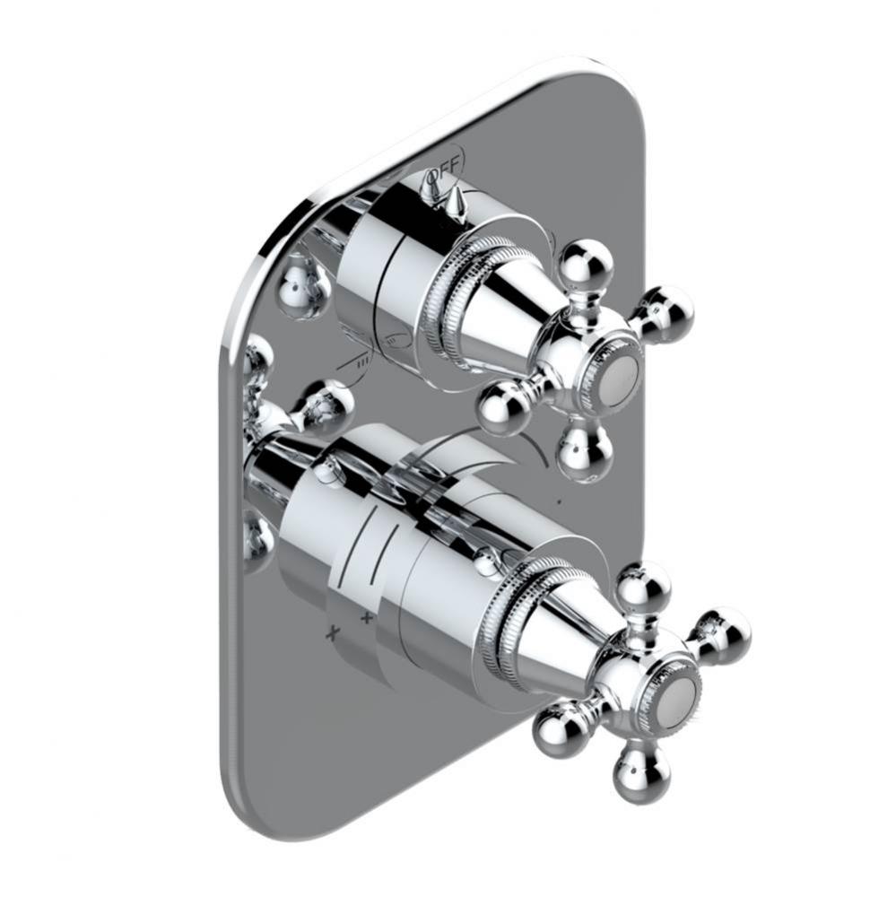 Trim for thg thermostat with 2-way diverter, rough part supplied with fixing box ref. 5 500AE/US