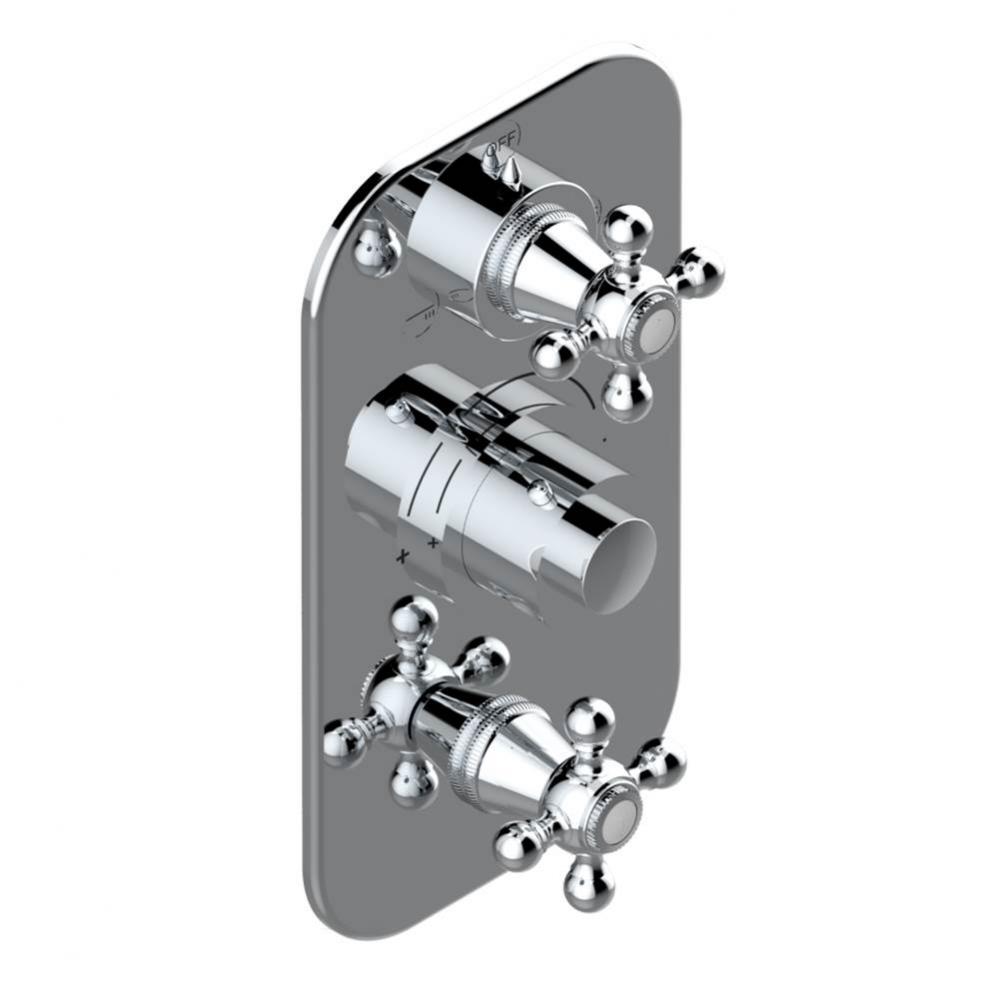 Trim for thg thermostat with 2-way diverter and on/off control, rough part supplied with fixing bo