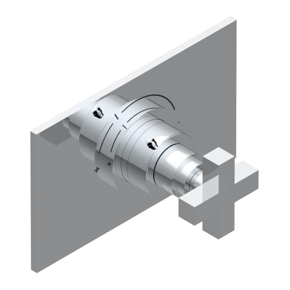 Trim for THG thermostatic valve, rough part supplied with fixing box ref.5 200AE/US