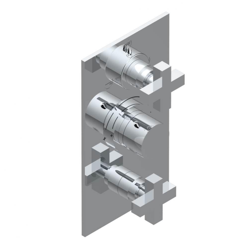 Trim for thg thermostat with 2-way diverter and on/off control, rough part supplied with fixing bo