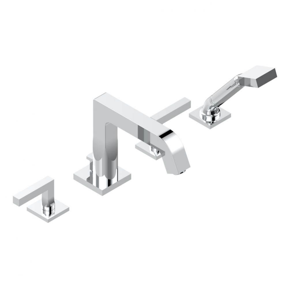 Roman tub set with divertor spout and handshower, 3/4'' valves