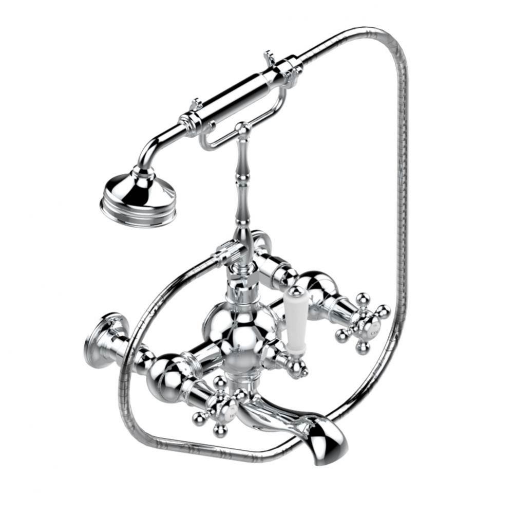 G29-14B/US - W/M Exposed Tub Filler Wth Telephone Shower Mixer / Diverter - 8'' Centres