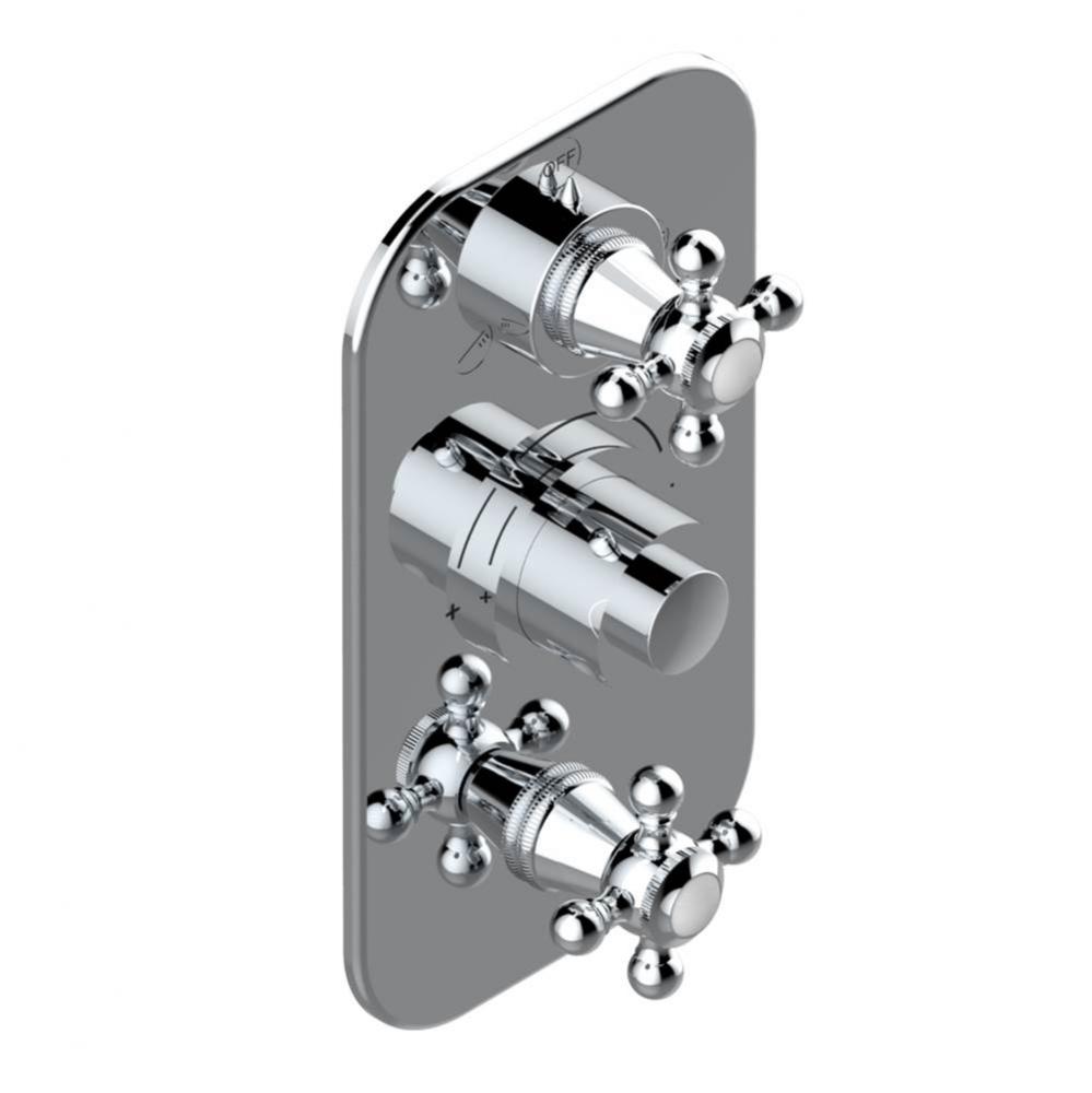 Trim for thg thermostat with 2-way diverter and on/off control, rough part supplied with fixing bo