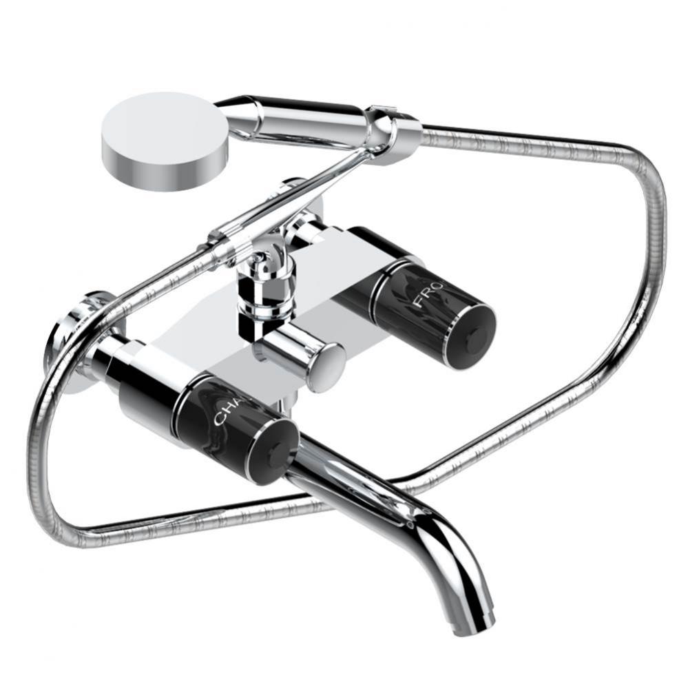 G2L-13B/US - Exposed Tub Filler With Cradle Handshower Wall Mounted