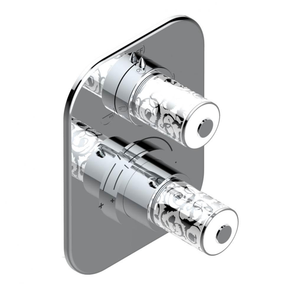 Trim for thg thermostat with 2-way diverter, rough part supplied with fixing box ref. 5 500AE/US