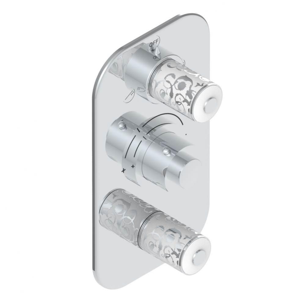 Trim for thg thermostat with 2-way diverter and on/off control, rough part supplied with fixing bo