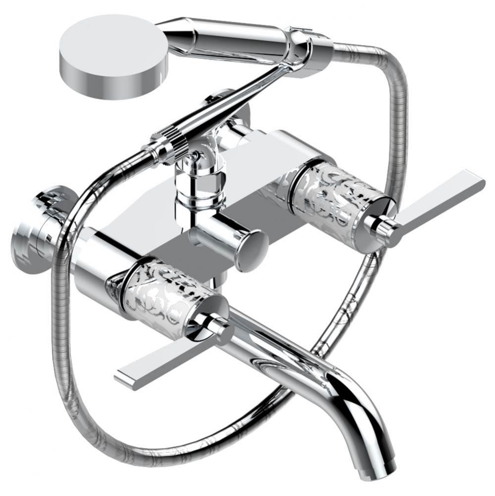 G2S-13B/US - Exposed Tub Filler With Cradle Handshower Wall Mounted