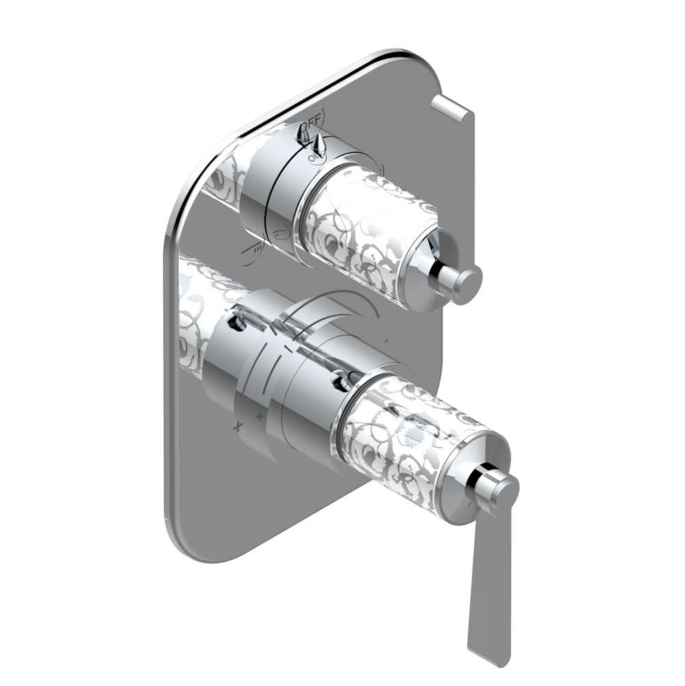 Trim for thg thermostat with 2-way diverter, rough part supplied with fixing box ref. 5 500AE/US