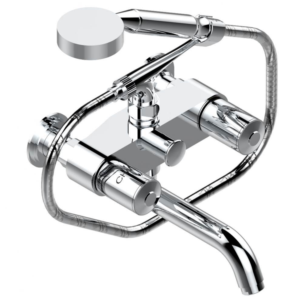 G2T-13B/US - Exposed Tub Filler With Cradle Handshower Wall Mounted