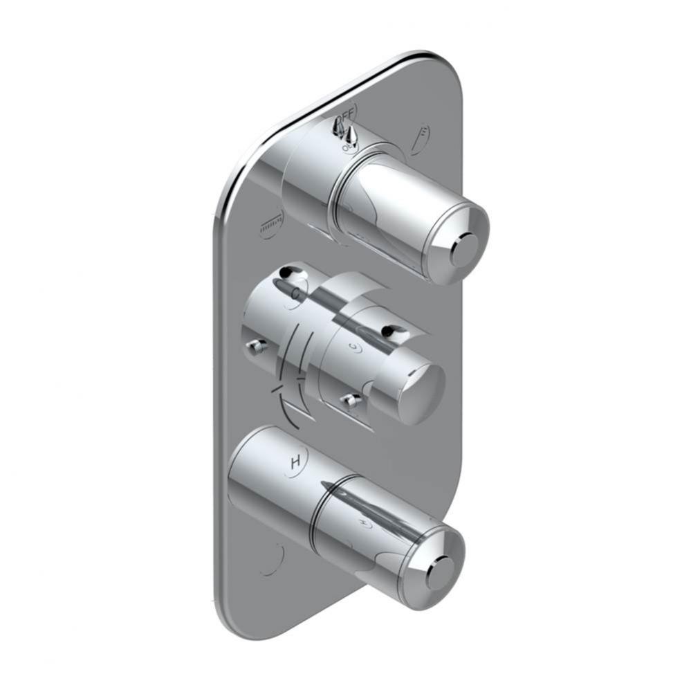 Trim for thg thermostat with 2-way diverter and on/off control, rough part supplied with fixing bo