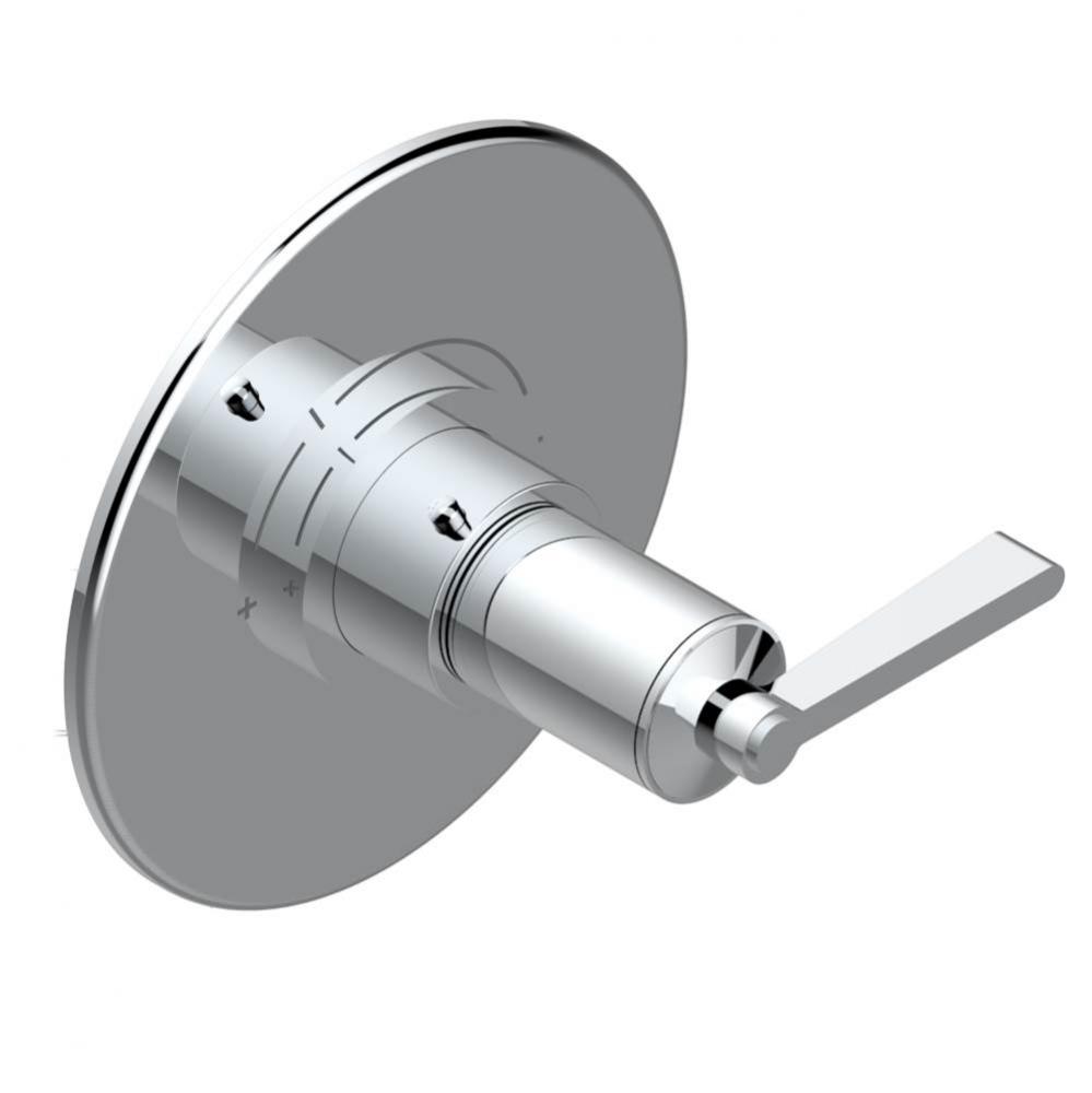 Trim for THG thermostatic valve, rough part supplied with fixing box ref. 5 200AE/US - Round plate