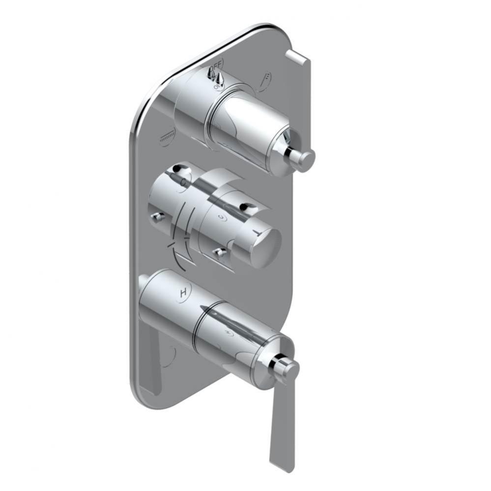 Trim for thg thermostat with 2-way diverter and on/off control, rough part supplied with fixing bo