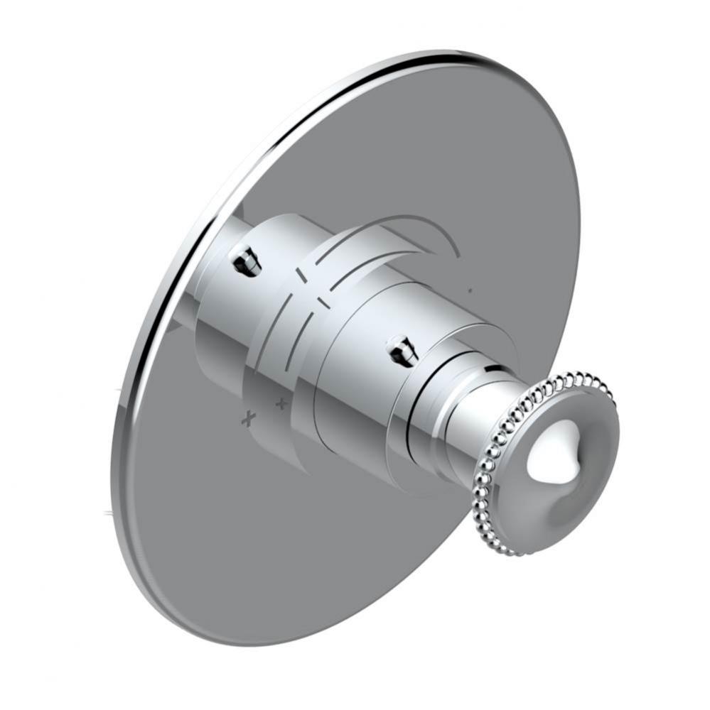 Trim for THG thermostatic valve, rough part supplied with fixing box ref. 5 200AE/US - Round plate