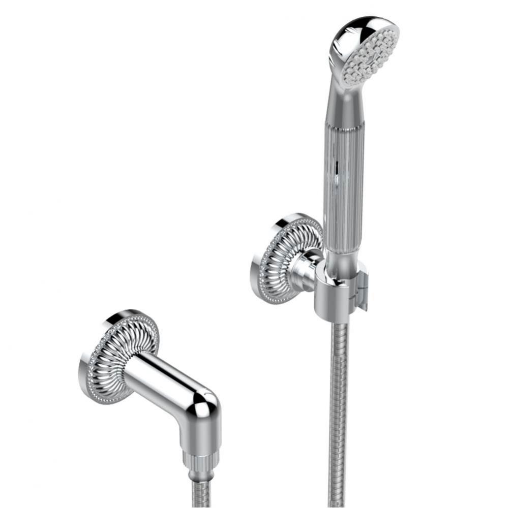 Wall mounted handshower with separate fixed hook