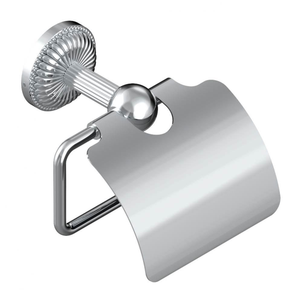 Toilet paper holder, single mount with cover