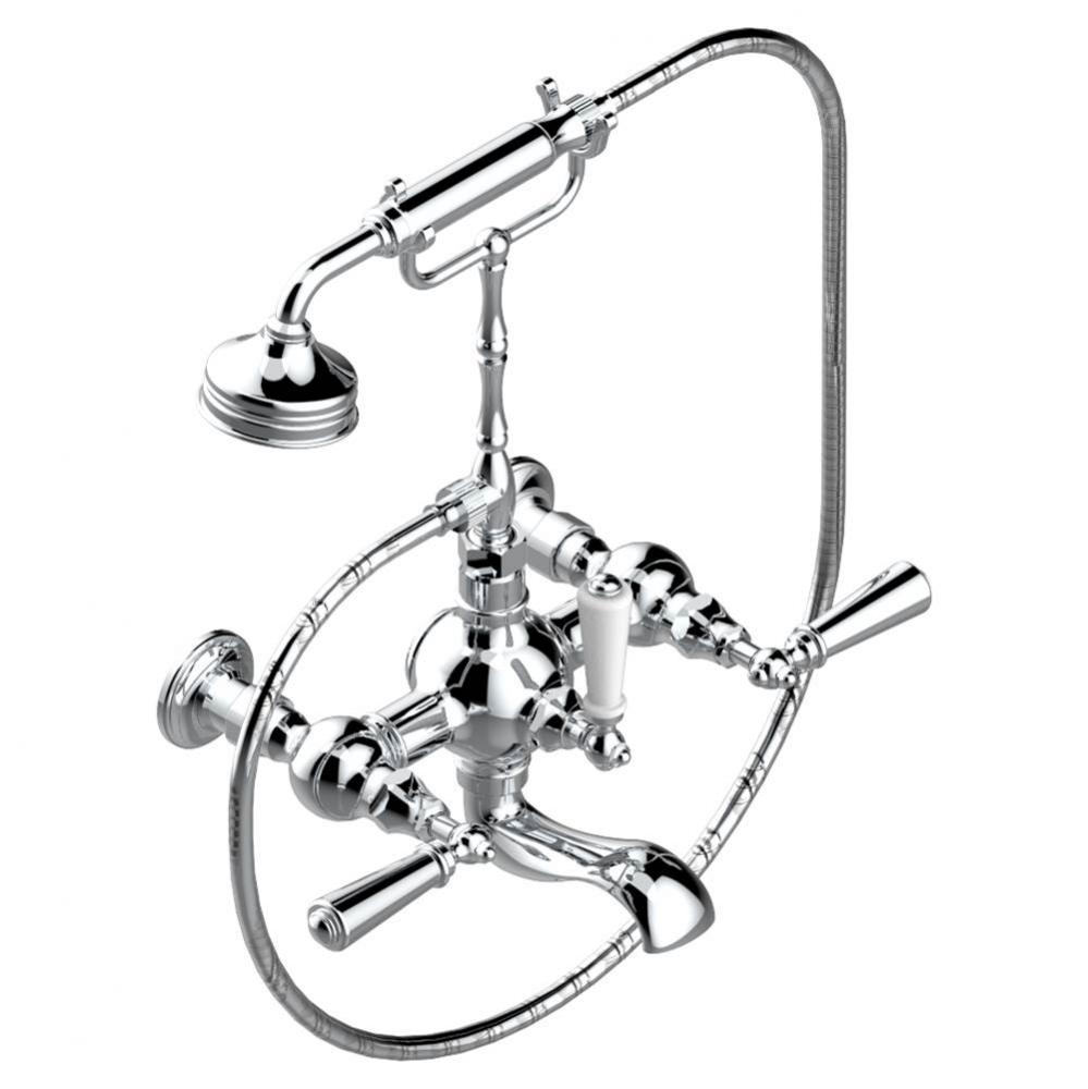 G3M-14B/US - W/M Exposed Tub Filler Wth Telephone Shower Mixer / Diverter - 8'' Centres