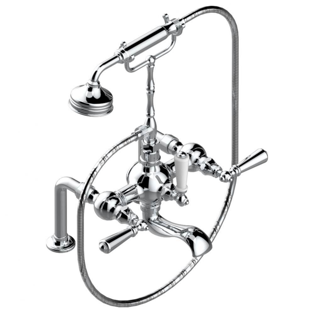 G3M-14G/US - Deck Mounted Exposed Tub Filler With Telephone Shower Mixer / Diverter - 8'&apos