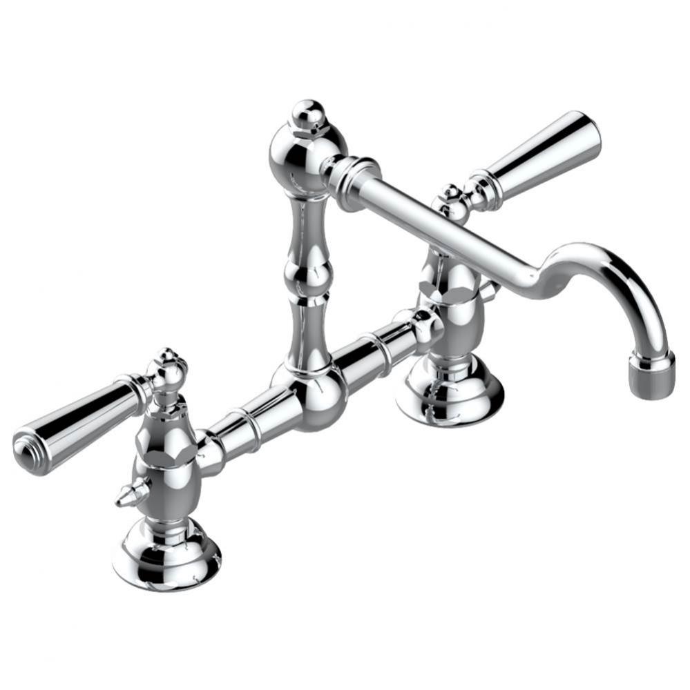 Exposed lavatory or kitchen faucet 8'' ctc, 2-hole, less drain