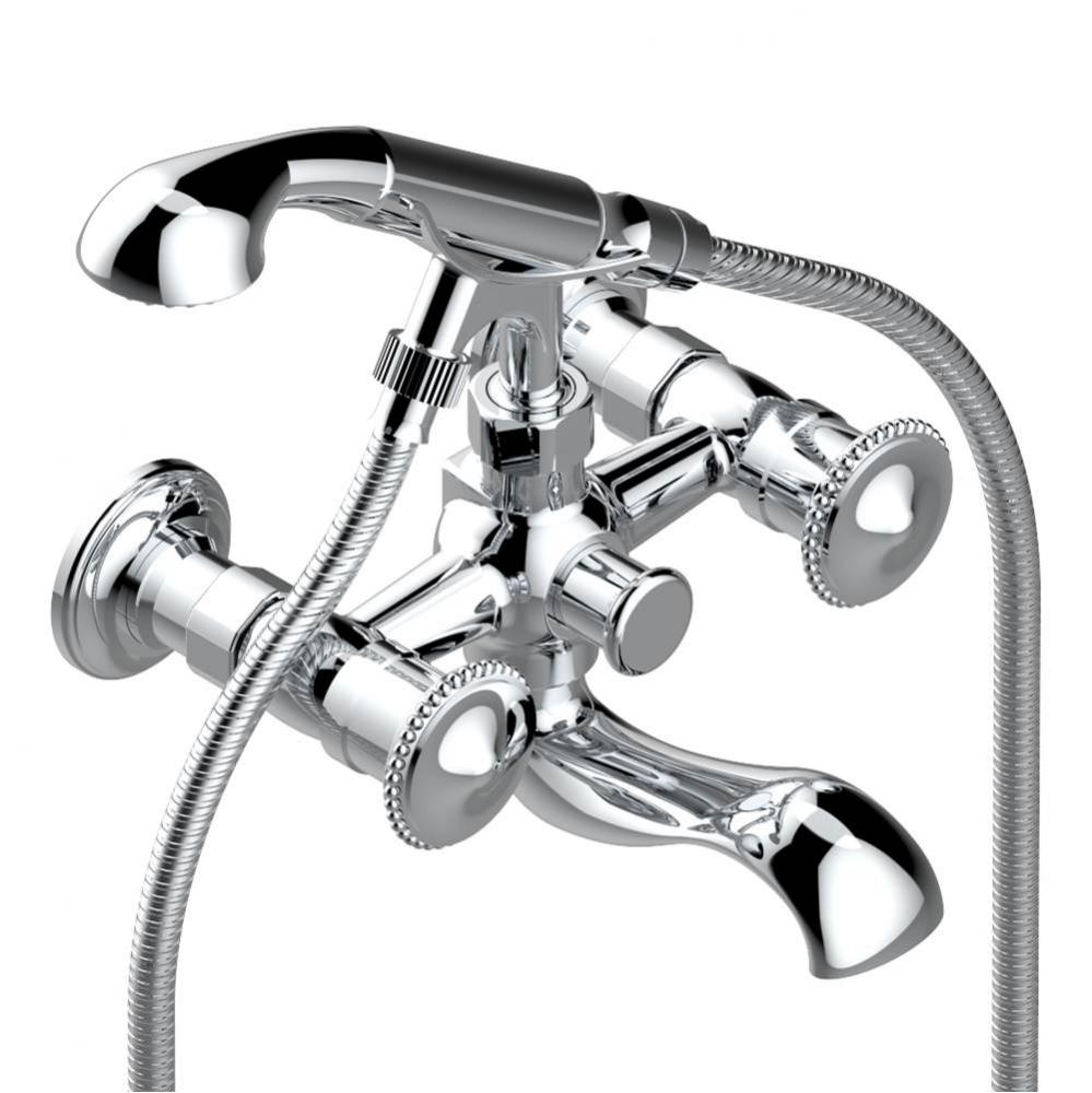 G47-13B/US - Exposed Tub Filler With Cradle Handshower Wall Mounted