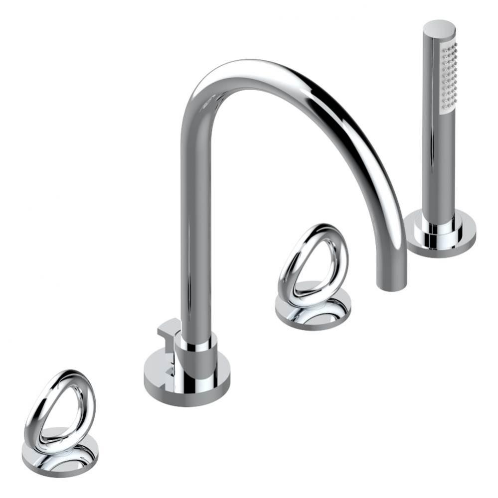 G4P-112BSGUS - Deck Mounted Tub Filler With Diverter Goliath Spout And Handshower 3/4''