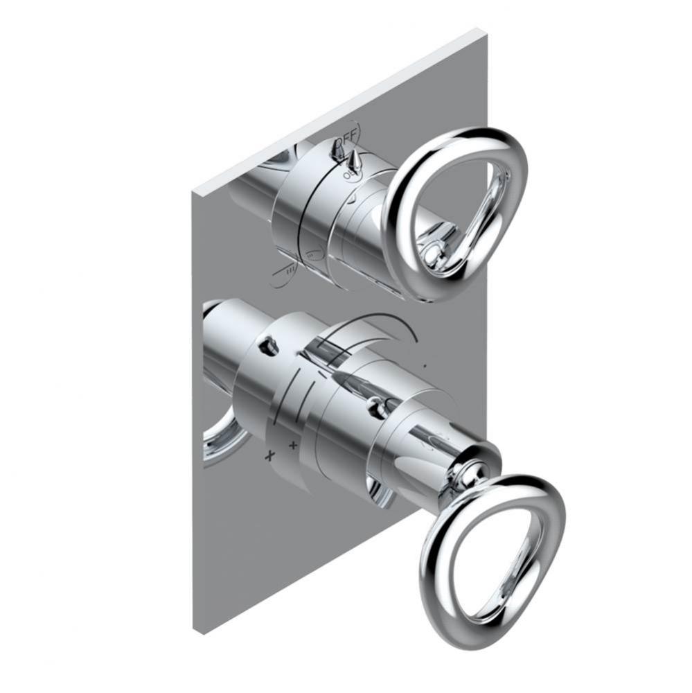 Trim for thg thermostat with 2-way diverter, rough part supplied with fixing box ref. 5 500AE/US