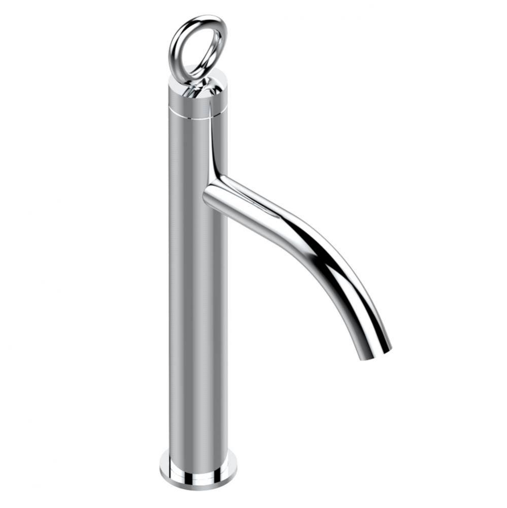 Single lever lavatory mixer without drain - Tall version