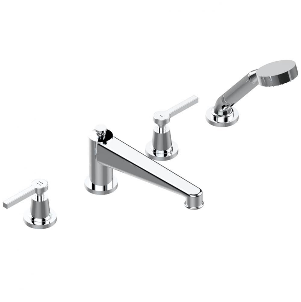 Roman tub set with divertor spout and handshower, 3/4'' valves