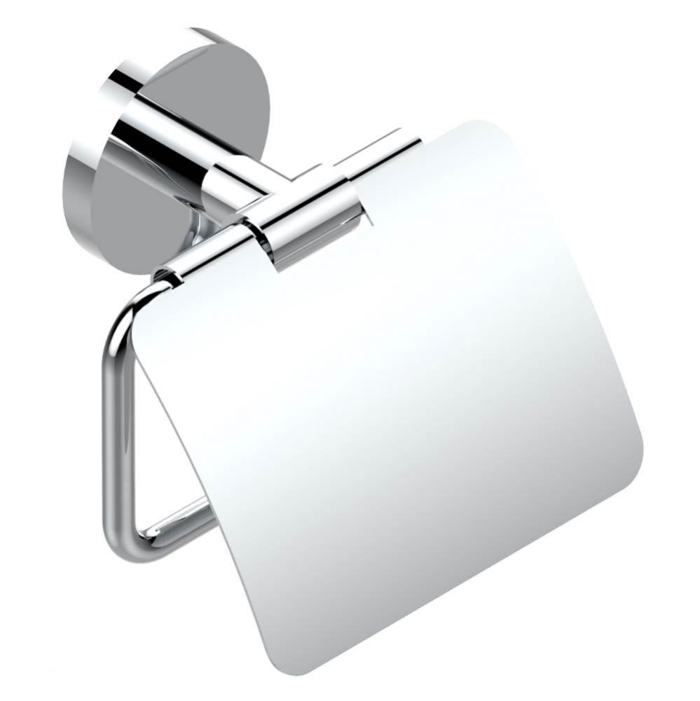 Toilet paper holder, single mount with cover