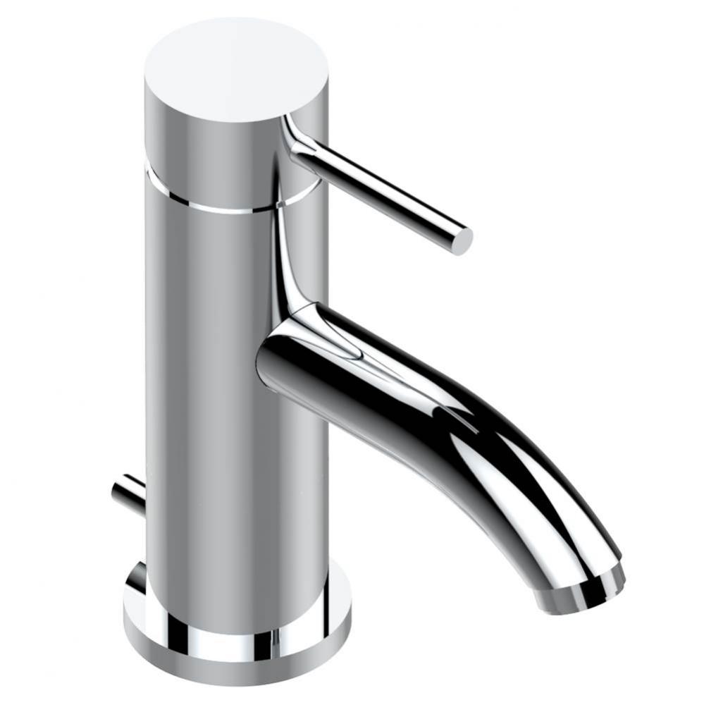 Single lever faucet with drain