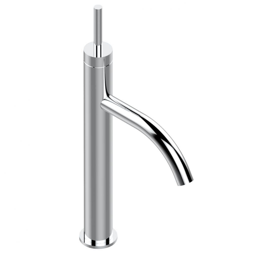 Single lever lavatory mixer without drain - Tall version