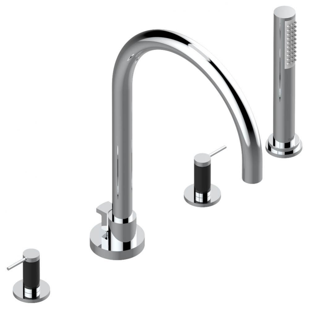 G5D-112BSGBHUS - Deck Mounted Tub Set With High Divertor Spout And Handshower 3/4'' Valv