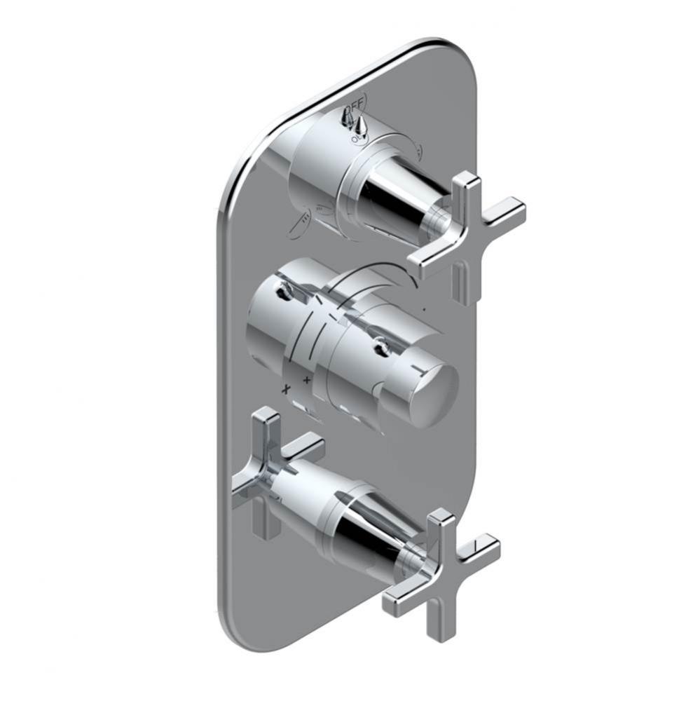 Trim for thg thermostat with 2-way diverter and on/off control, rough part supplied with fixing bo