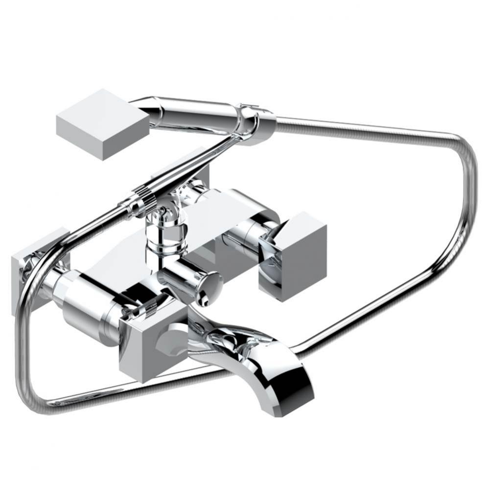 G79-13B/US - Exposed Tub Filler With Cradle Handshower Wall Mounted