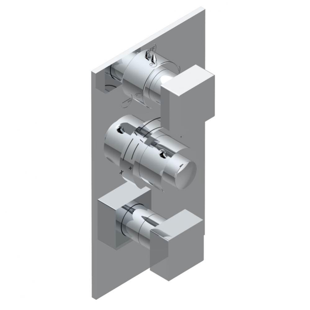 Trim for thg thermostat with 2-way diverter and on/off control, rough part supplied with fixing bo