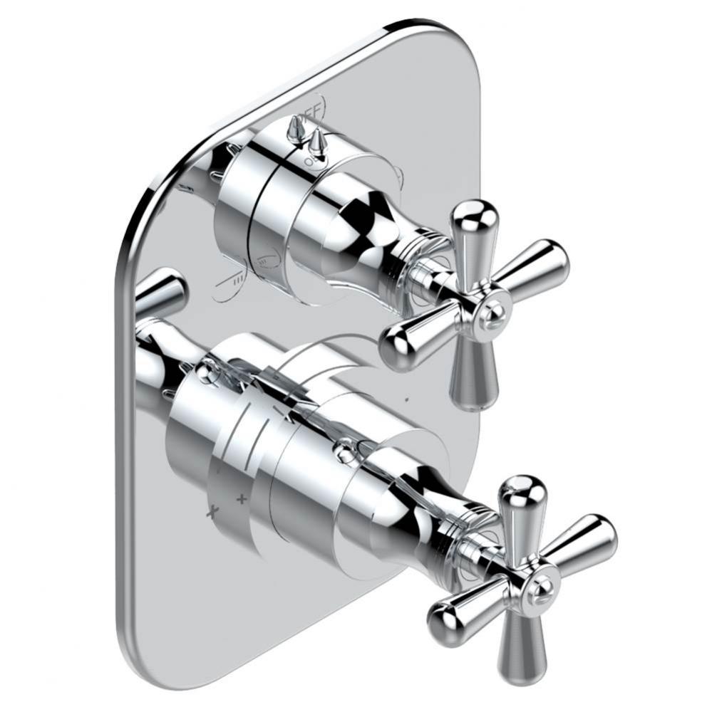 Trim for thg thermostat with 2-way diverter, rough part supplied with fixing box ref. 5 500AE/US