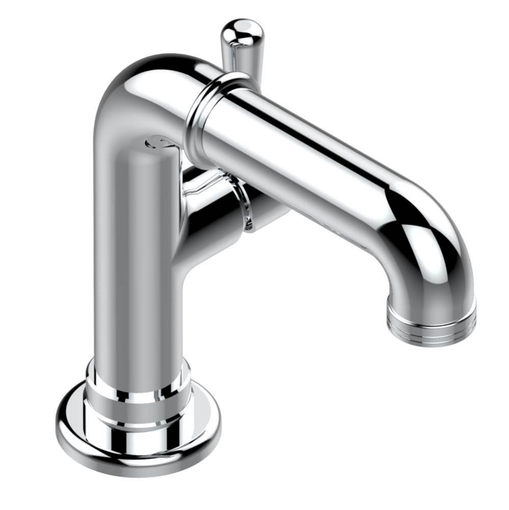 Single lever faucet with drain