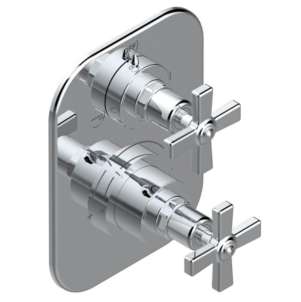 Trim for thg thermostat with 2-way diverter, rough part supplied with fixing box ref. 5 500AE/US