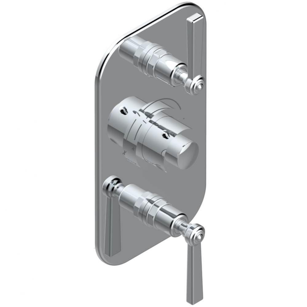 Trim for THG thermostatic valve 2 volume controls, rough part supplied with fixing box ref. 5 400A