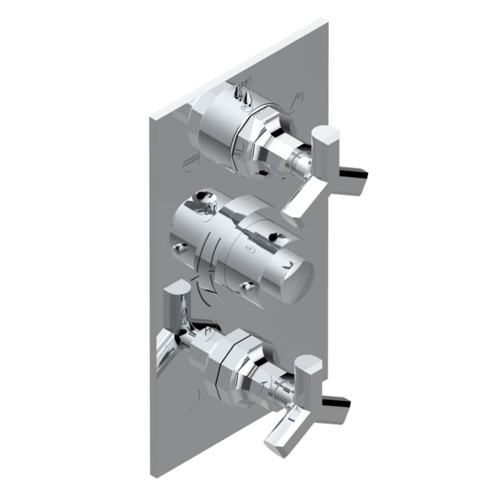 Trim for thg thermostat with 2-way diverter and on/off control, rough part supplied with fixing bo