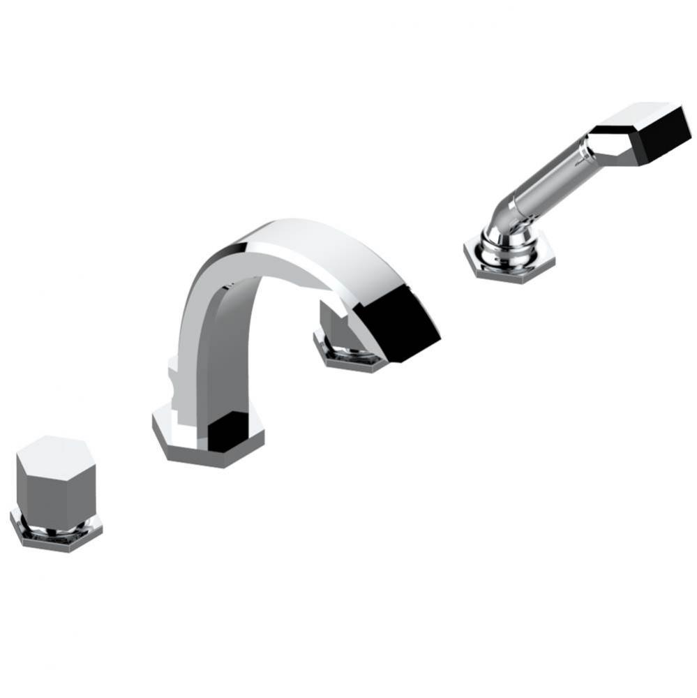 J17-112BGUS - Roman Tub Set With Divertor Spout And Handshower 3/4''