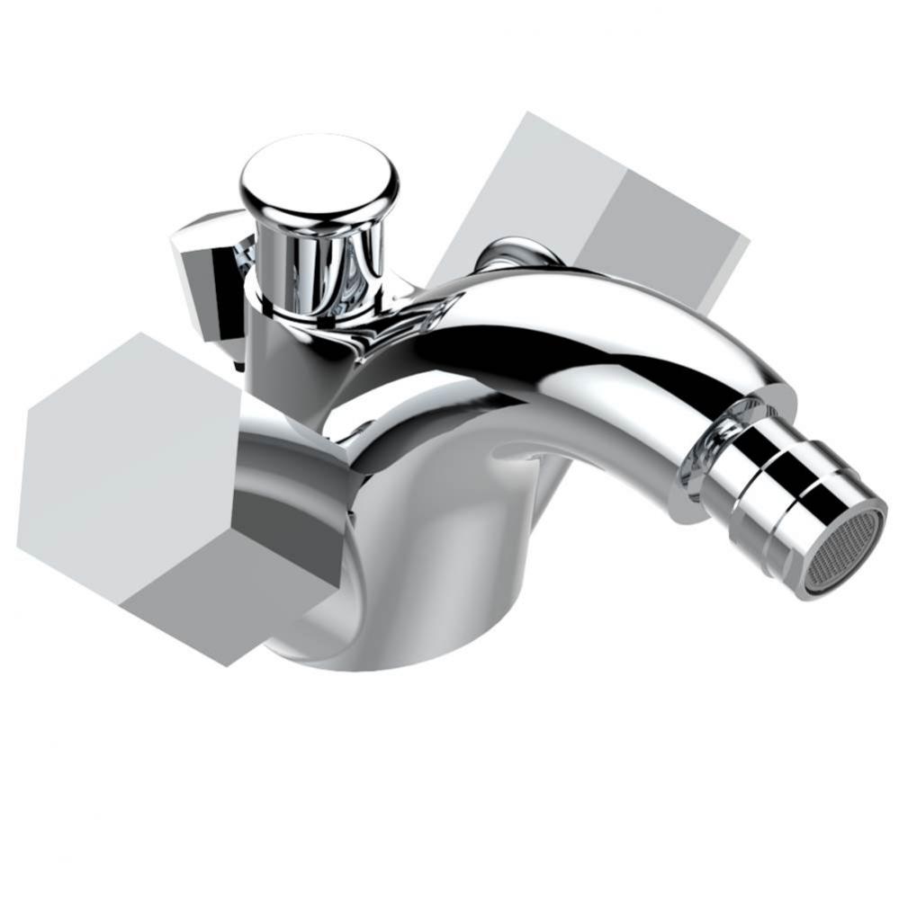 J17-3205/2US - Single Hole Bidet Faucet Integral Diverter For Vertical Spray With Drain