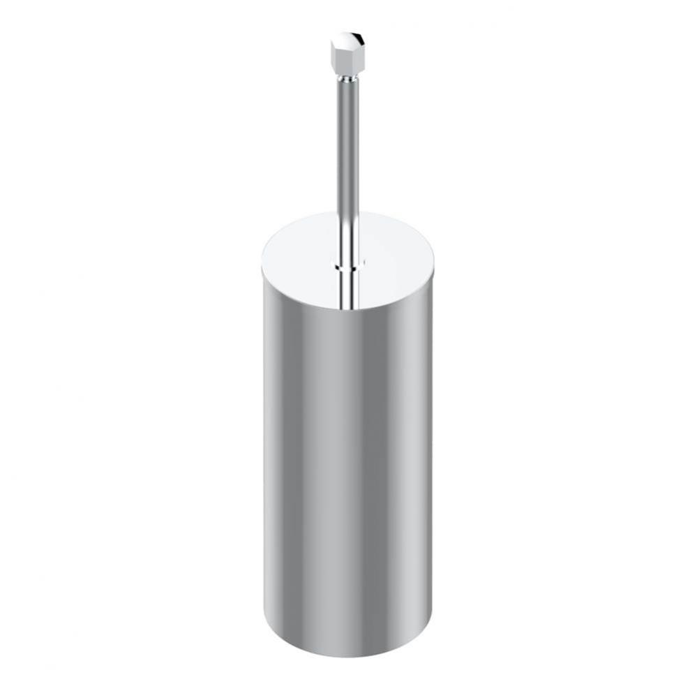 J17-4700C - Metal Toilet Brush Holder With Brush With Cover Floor Mounted